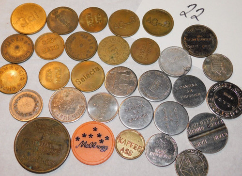 Vintage lot jeton cafe - lot, de
