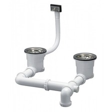 Vidage complet pour évier 2 cuves - Siphonette Cleany Quick VALENTIN