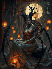 Photo 15x20 Jorōgumo femme-araignée – mythologie japonaise – papier 210 g