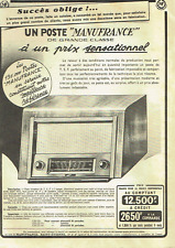 publicité Advertising  0223 1949  Manufrance   poste TSF  grande classe
