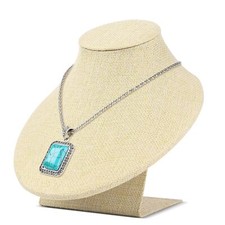Support de Buste Pr�sentoir � Bijoux de Collier en Lin 3D - Porte-Pendentif �...