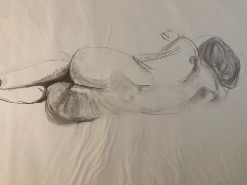 Très beau dessin ancien - très, nu