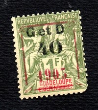 Colonies Françaises Guadeloupe n°52e (abeille tournée) Nx B/TB cote 200 euros !