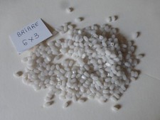 lot de 500 perle ancienne émaux de Briare NAVAJO blanc grain de riz broderie