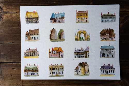 Peinture aquarelle vintage