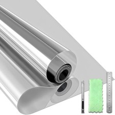 Film Fenêtre Anti-Regard et Chaleur Miroir sans Tain Protection UV Non Adhési...