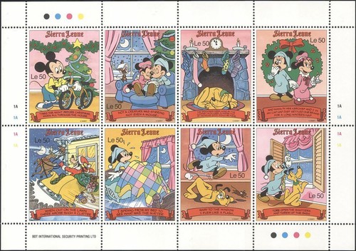 Sierra leone 1990 disney noël - leone,