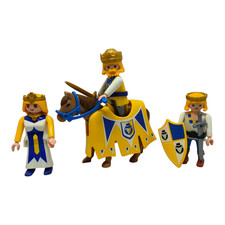 sympa chevalier roi princesse  Playmobil ( chateau lion  ) 1994