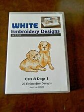 Carte à broder blanche/frère