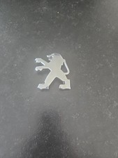 PEUGEOT CHROME LION LOGO CAR BADGE 8x7.5cm 9634014977 2931 T dated 11.01