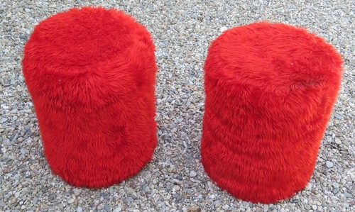 Paire poufs moumoute - paire,