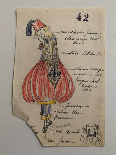 Dessin original costume - dessin, de