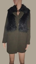 * CLAUDIE PIERLOT *- Manteau kaki modèle GANGSTER taille 38