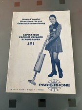 Ancien Mode D’emploi Aspirateur Jm1 Menagere Paris Rhone Vintage