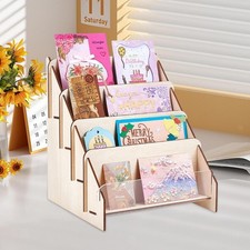 Présentoir à cartes en bois pour cartes de vœux, pour meuble de salon