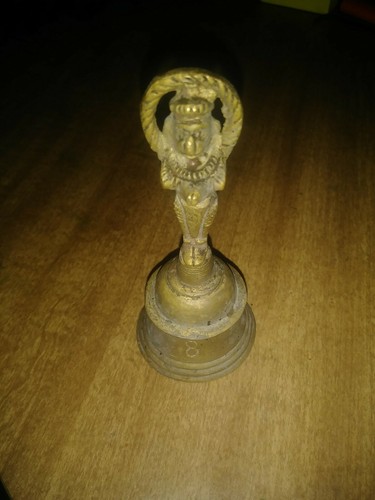 Vintage brass hand bell - vintage,