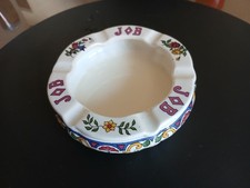 ANCIEN CENDRIER FAIENCE PUB PAPIER CIGARETTE JOB/SARREGUEMINES