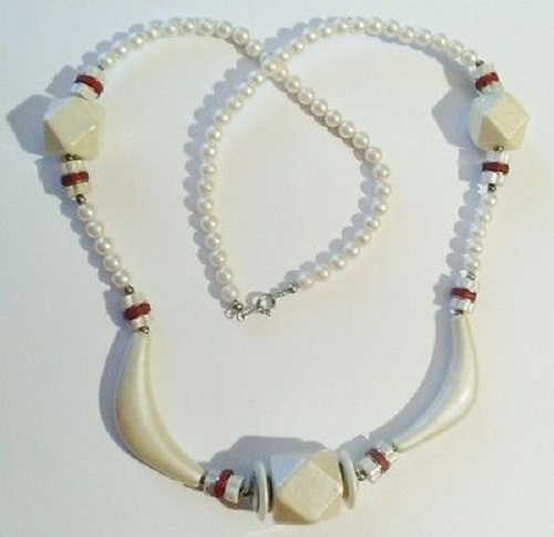 Collier bijou vintage perles - bijou,