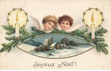 ANGES #MK46845 JOYEUX NOEL PAYSAGES BOUGIES
