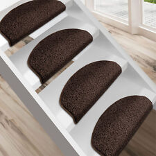 Barcelone Tapis de Marche / pour Escalier D'Escalier En Brun Foncé Fabriqué