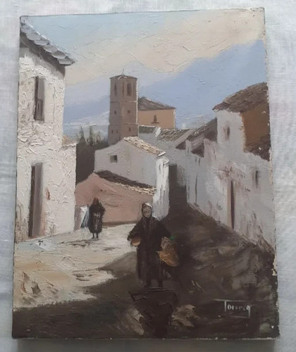 Tableau huile paysage - tableau,