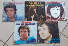 Lot de 16 disques vinyles 45 tours de MICHEL SARDOU