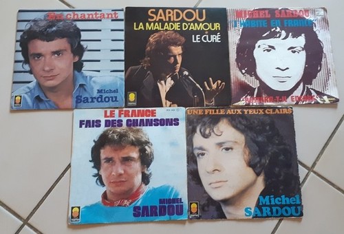 Lot disques vinyles 45 - de, 16
