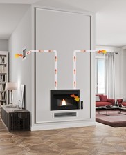 Insert Cheminée À Pellet EVA CALOR Nico Canalisé Noir 13 Kw