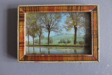 Ancien Petit Cadre Tour Bois N° 4