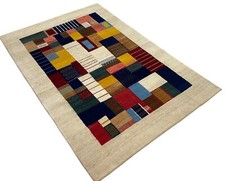 Tapis Gabbeh Naturelles Beige 170x240 CM 100% Laine Noué à la Main Haute Qualité