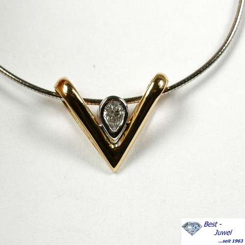 Pendentif solitaire 585 14 - solitaire, or