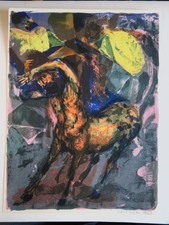 Walter SPITZER (1927-2021) LITHO ORIGINALE ECOLE DE PARIS JUDAICA POLOGNE 1965 d