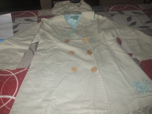 Joli trench fille brodé - , à