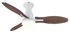 107cm Ventilateur de plafond avec Télécommande Gale Blanc Éco Ventilateur LED