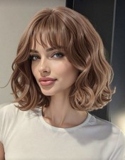 Perruque Courte Brun Femme