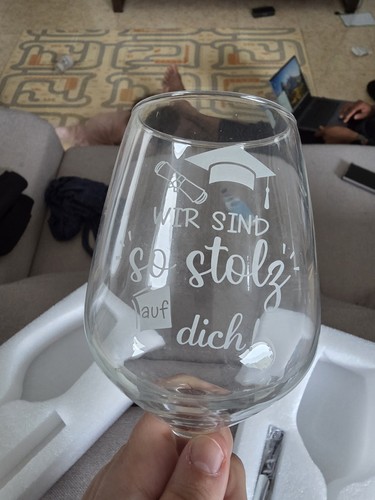 Verre vin gravé wir - à,