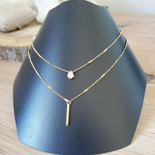 Collier multi rang - , zirconium