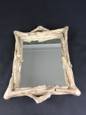 Plateau miroir ancien bois
