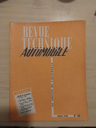 Revue technique simca - simca, vedette