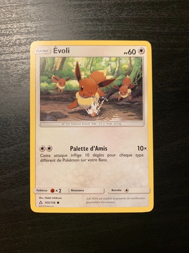 Carte pokémon commune evoli - pokémon,
