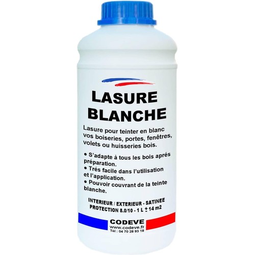 Lasure blanche intérieur - blanche, 1l