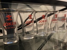 RARE LOT 5 SUPERBES VERRES LISERÉ DORÉ ANCIENS JOKER JUS DE FRUITS VINTAGE ⭐️