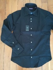 Chemise STANBRIDGE neuf 39 Medium noir slim, men shirt Nodus