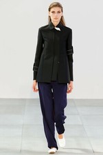 Celine by Phoebe Philo Navy Pants with contrast white seams on back