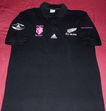 Polo(No Maillot)De Rugby Du Stade Français All Blacks Tour 2010 Série Limitée M