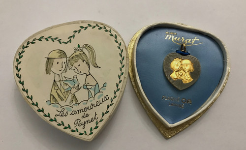 Ancien pendentif plaqué or - en,