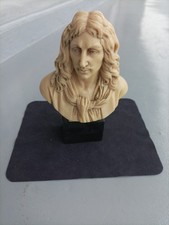 Buste écrivain type Voltaire signé A. Santini / Italie / résine de marbre /...