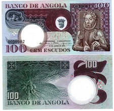 ANGOLA Billet 100 ESCUDOS 10/06/ 1973 P106 LUIZ DE CAMOES BON ETAT