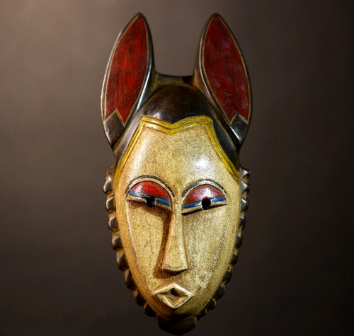Masque guro africain - , sculpté