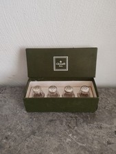 4 Salerons Christofle Dans Leur Emballage. Poivrière Salière Verre/Argent.